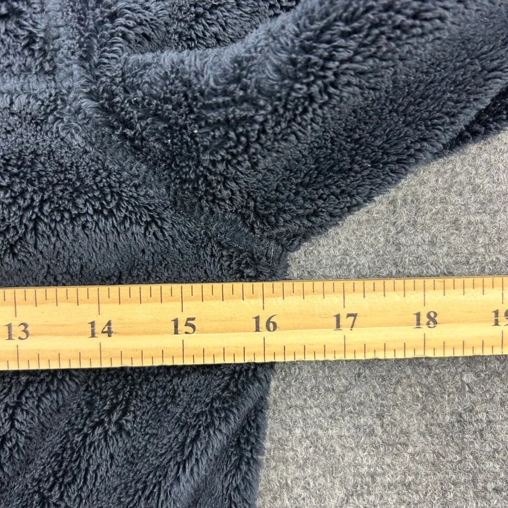 Abercrombie Fleece Jacket Kids M Black Sherpa‎ Full Zip Pink Logo Mock Neck